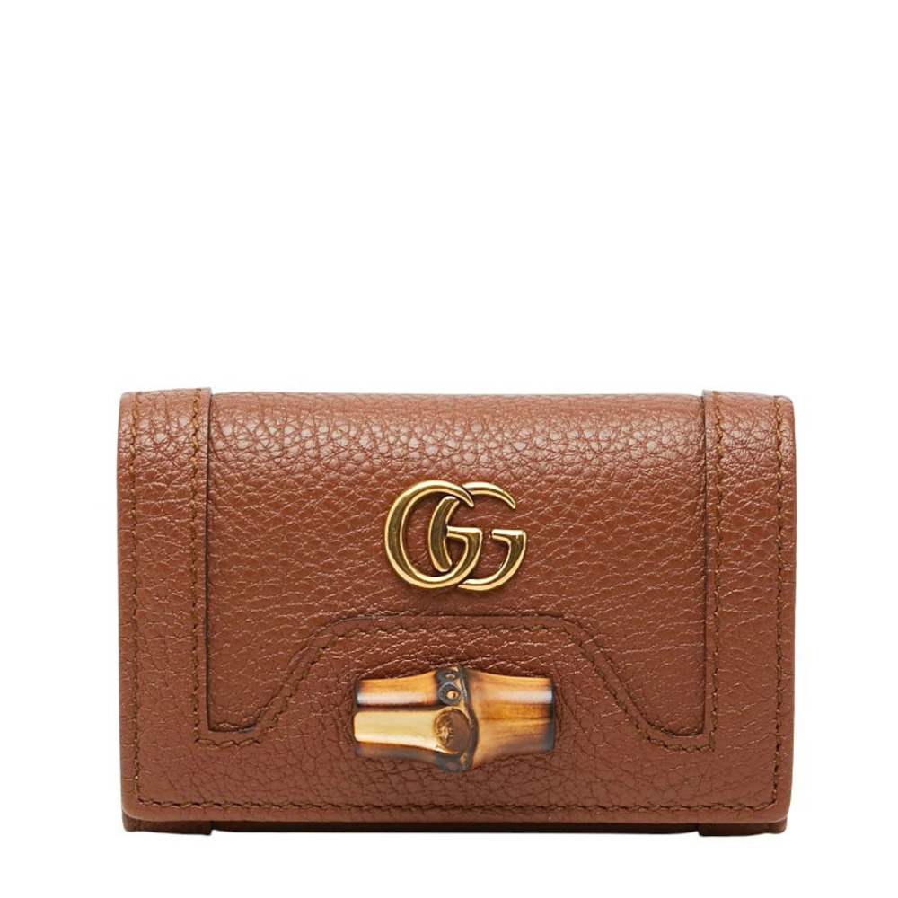 Gucci Diana Bamboo Case Brown Leather